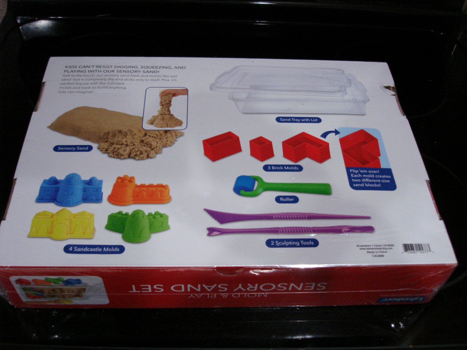 NEW/SEALED LAKESHORE LEARN & PLAY MOLD & PLAY SENSORY SAND SET 12 PC SET AGE 3+