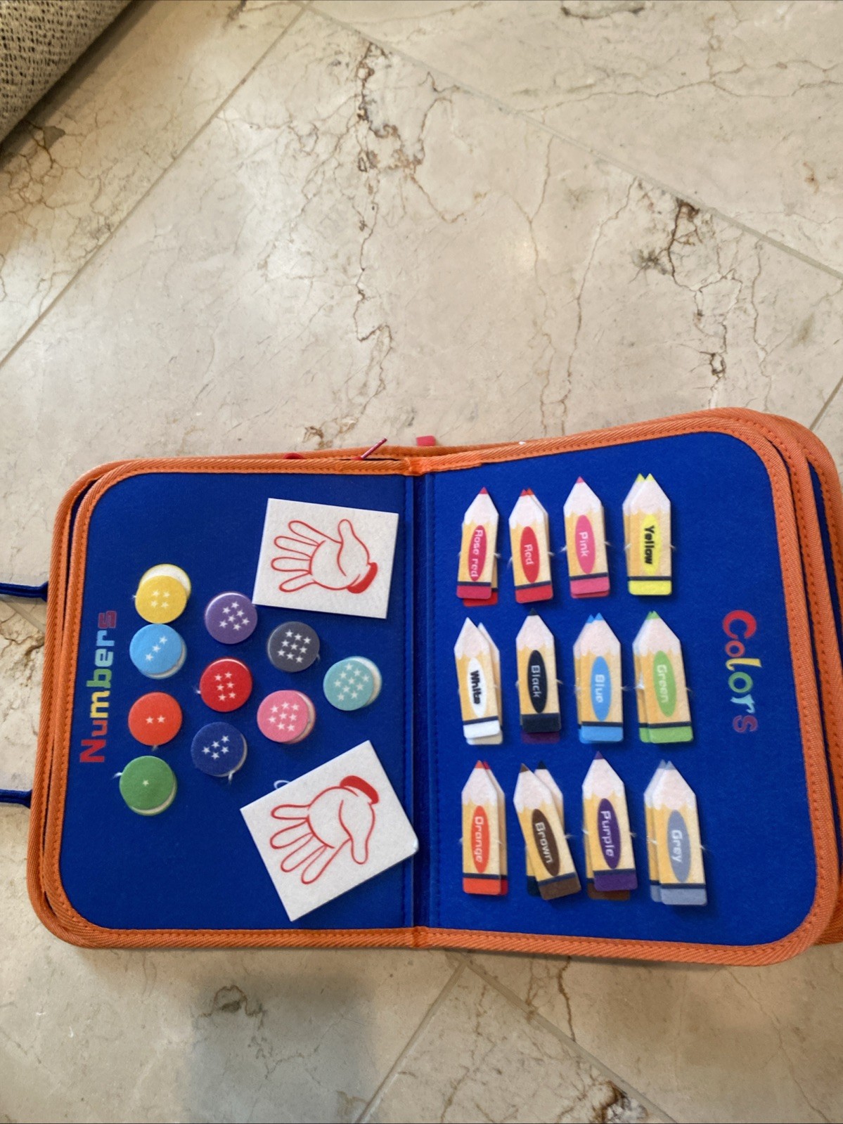 Toddlers Alphabet Board with Busy Book Carry Case Toy Age