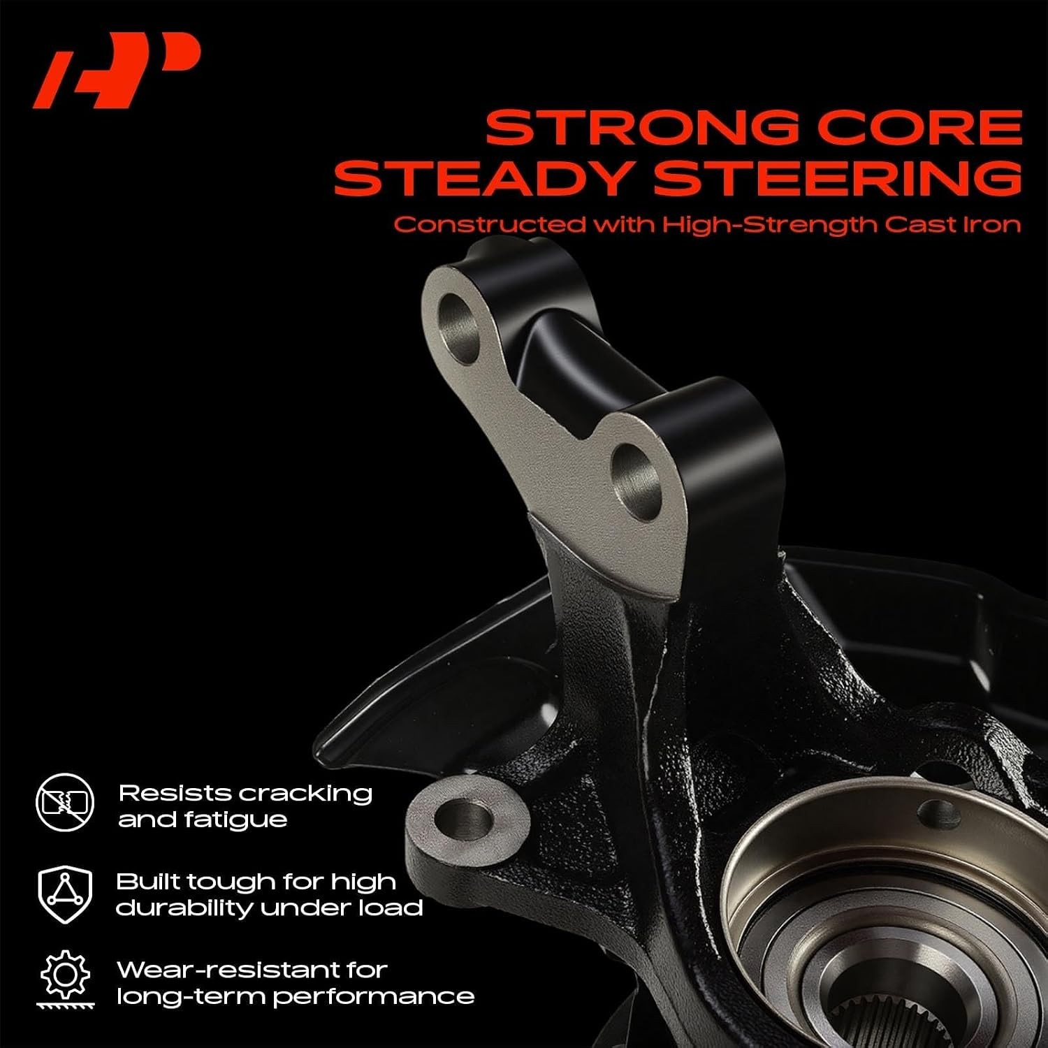 Front Right Steering Knuckle & Wheel Bearing Hub Assembly Compatible Steering