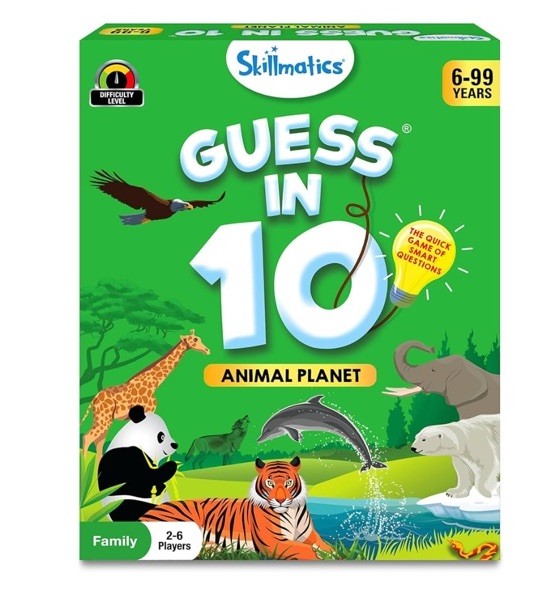Guess in 10 Card Game Animal Planet Skillmatics Ages 6+ New Sealed-Free Shipping