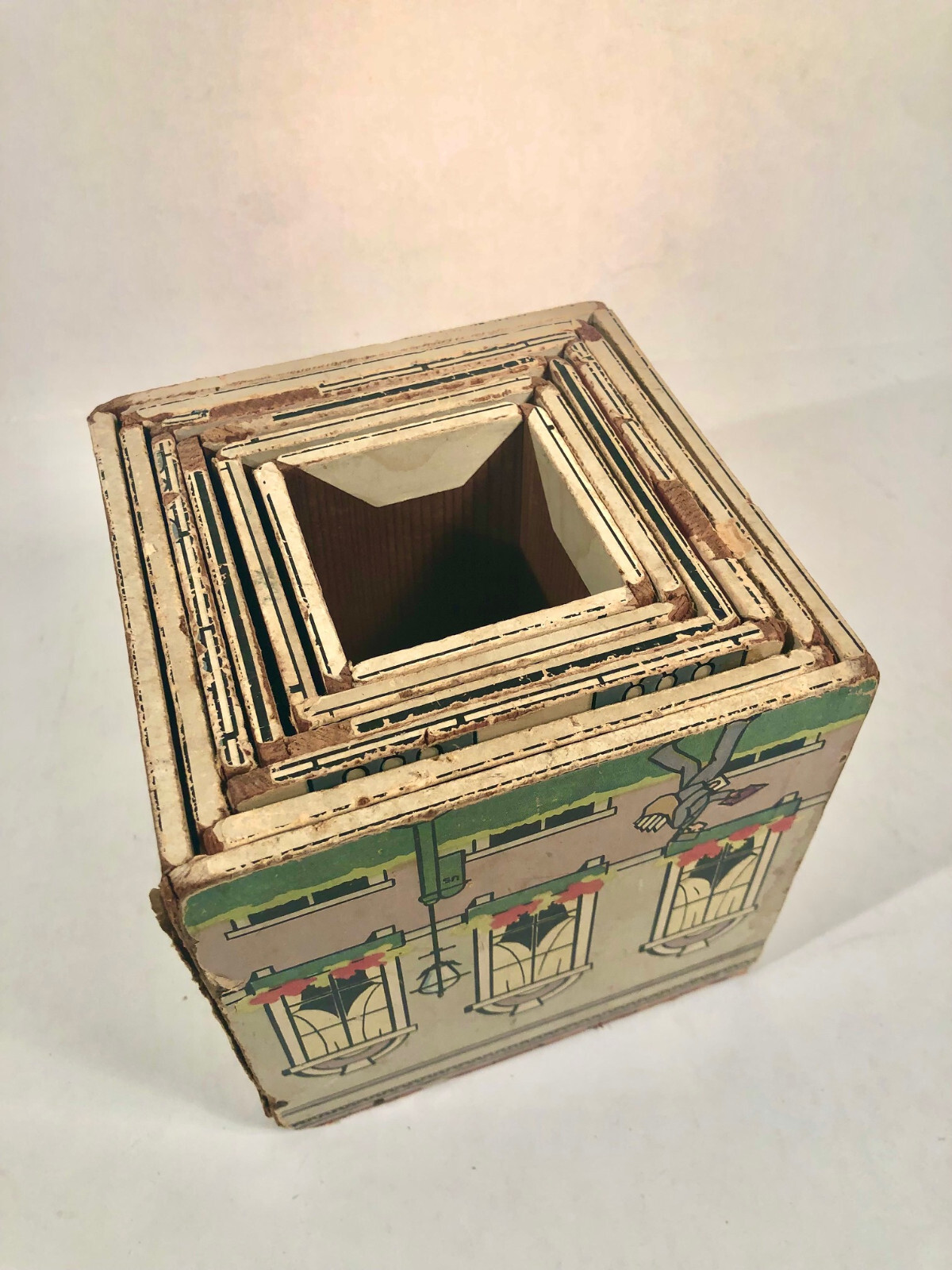 Vintage Antique set of 6 pcs. Wooden Nesting Blocks – 1949 Saml. Gabriel, NYC