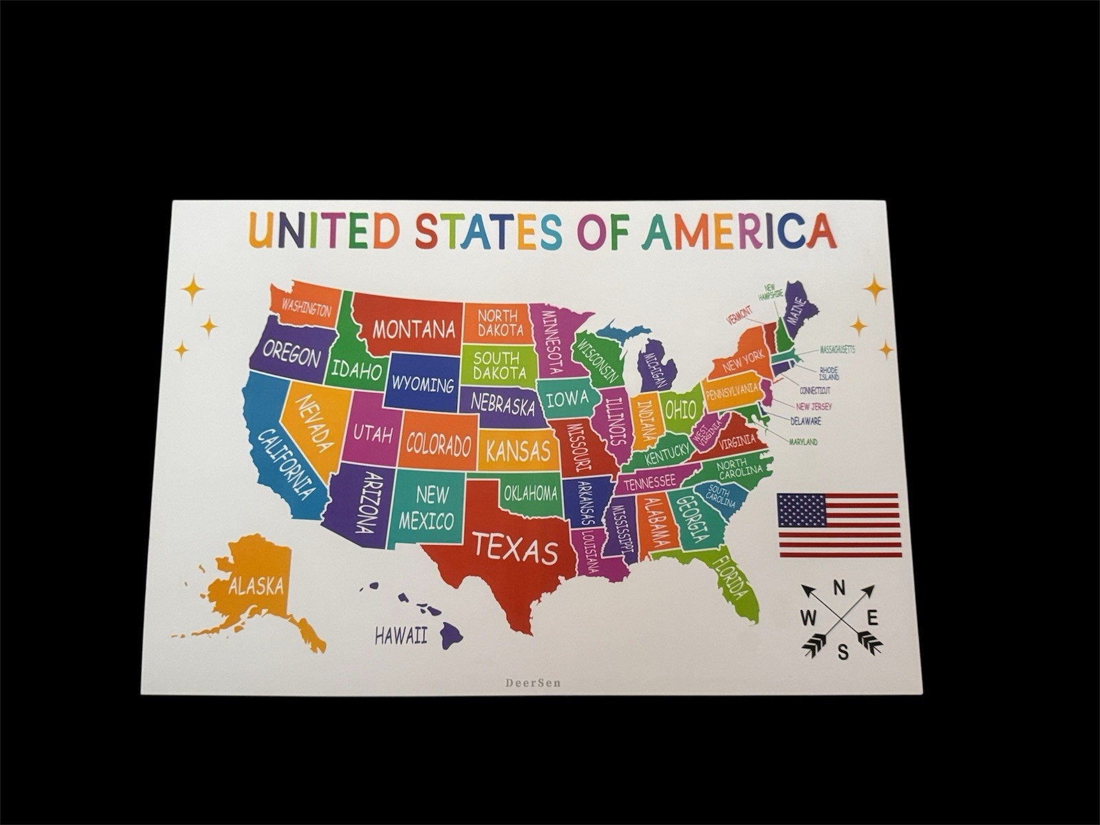 9 Educational Preschool Posters for Toddlers & Kids with Double Sided Tape Dots.