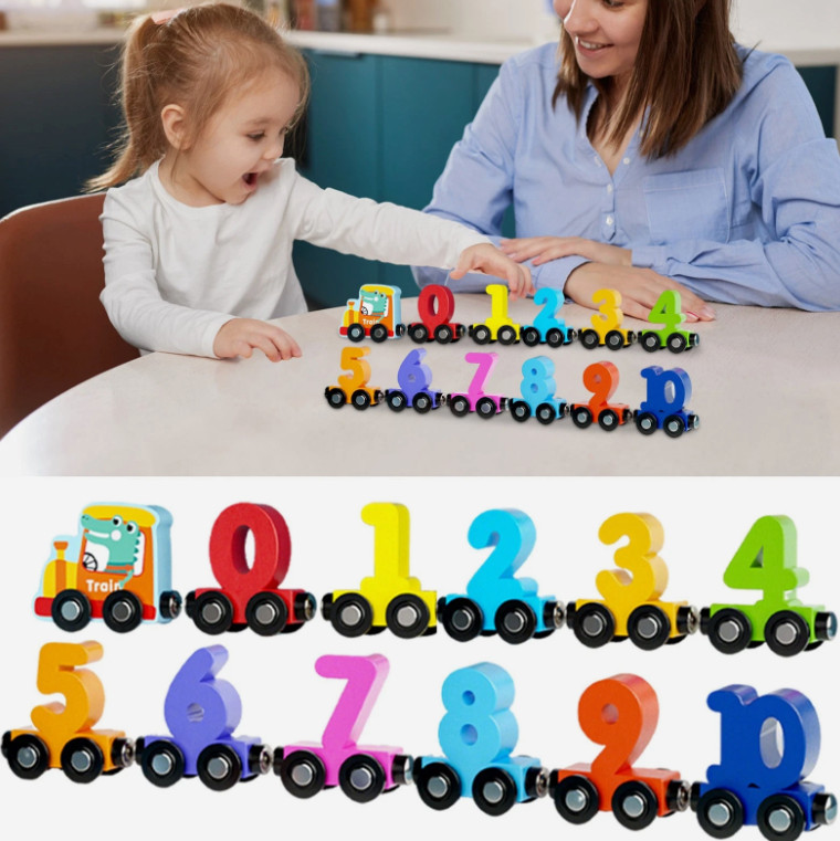Magnetic Wooden Alphabet Train Set for Kids – Fun Learning from Ages 1-3