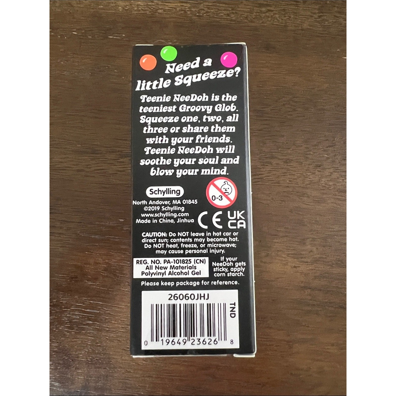 NeeDoh Teenie – Pack of 3 Mini Asst Color Groovy Globs – Sealed in BOX!