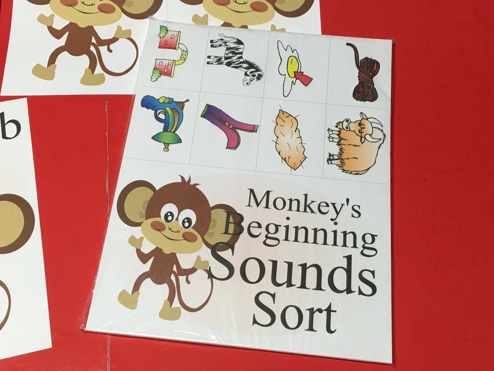 MONKEY’s Beginning Sound Sort – DIY PRINTED KIT