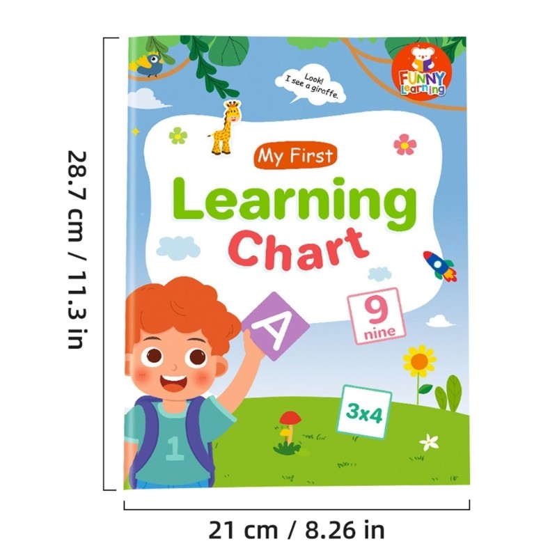Preschooler English Words Building Learning Chart For Kid Students 28.7x21cm