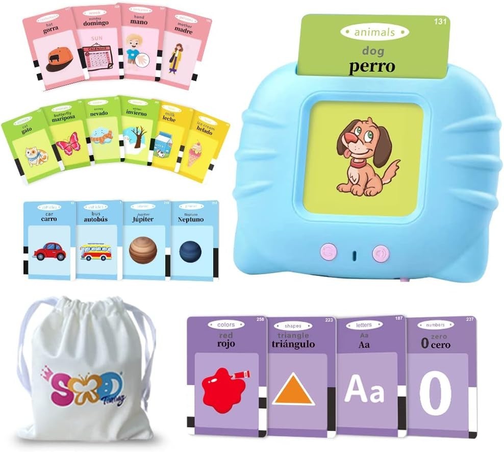 Bilingual Spanish & English Flash Cards – Interactive Learning Fun for Ages 2-8