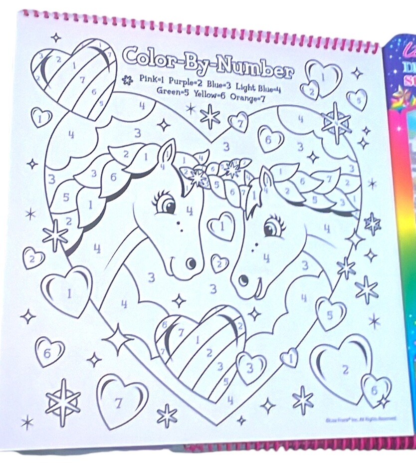 Lisa Frank Coloring Activity Pad & Diva Fashions Stickers Dress Up Activity New