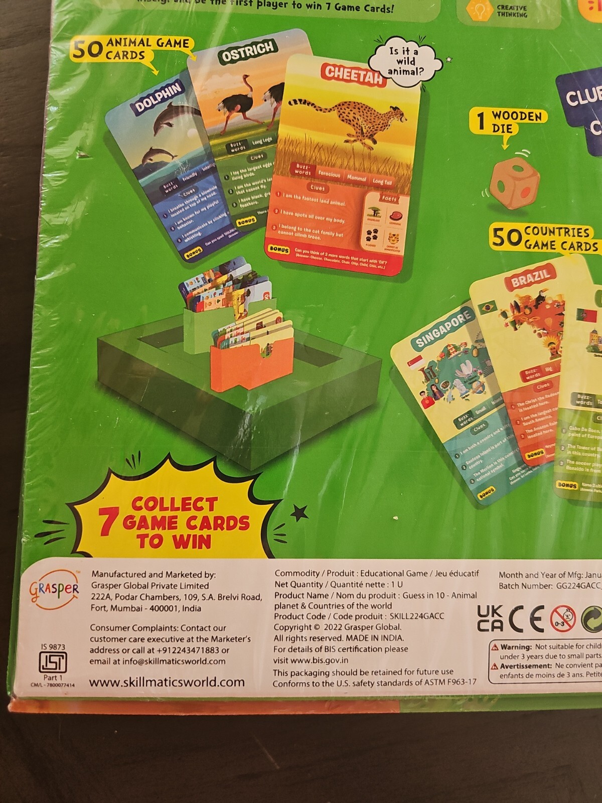 Skillmatics Card Game : Guess in 10 Animal Planet & Countries Of The World Age6