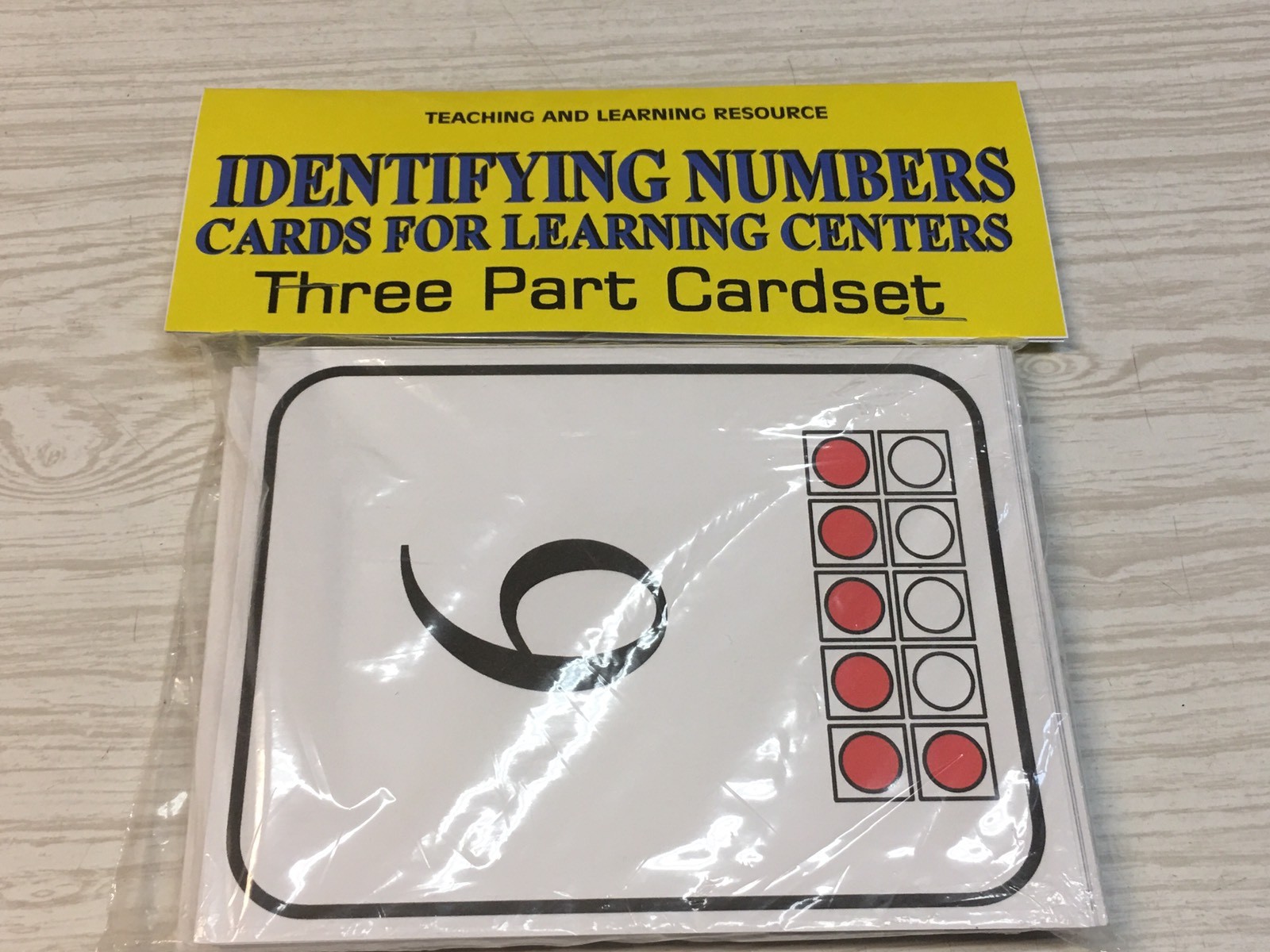 Identifying Numbers – Cards for Learning Center – Three Part Cards – Montessori