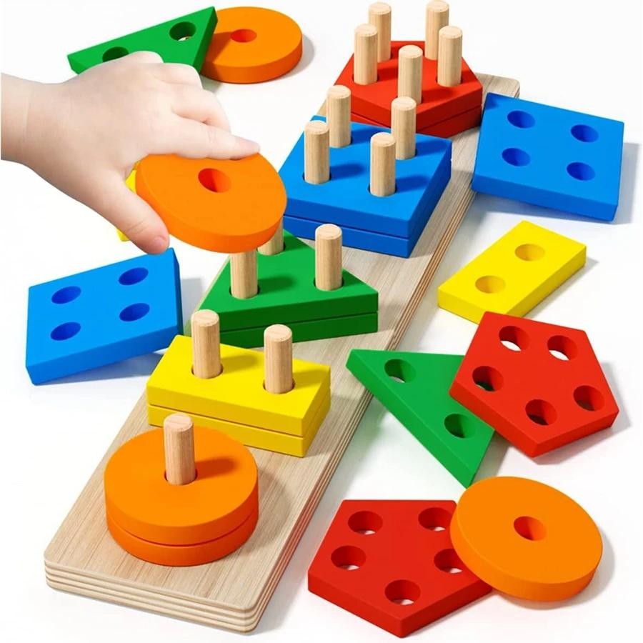 Early Learning Shape Assembly Set for Kids Intelligence Building Toy Gift