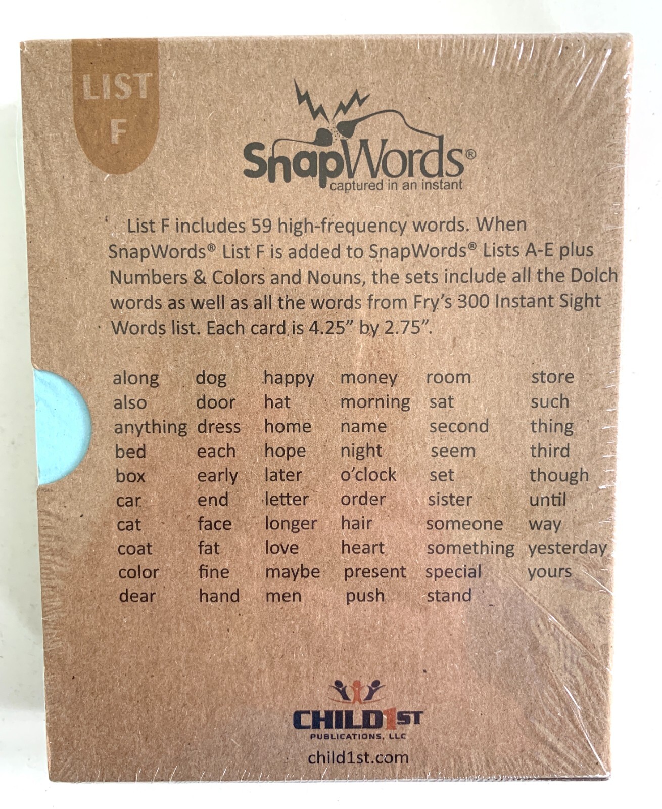 Sealed SNAPWORDS LIST F 59 Sight Word Cards 5.5″ x 4.25″ Sara K Major