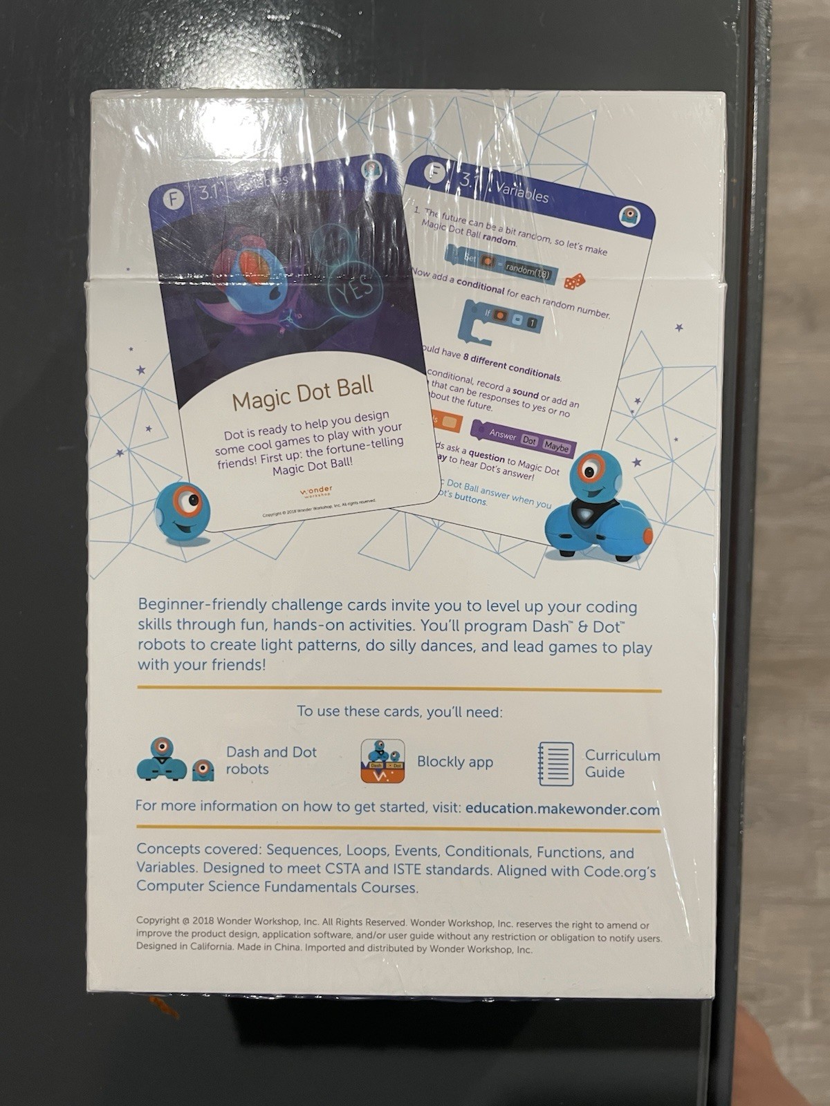 Wonder Workshop Dash & Dot Learn to Code Challenge Card Box Set