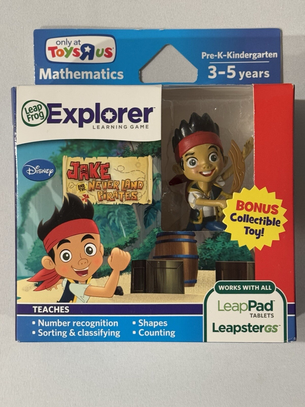 Brand NEW LeapFrog Jake & The Never Land Pirates Learning Game With JAKE FIGURE