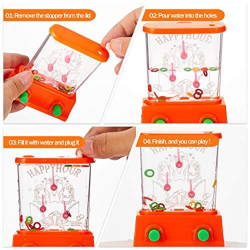 Water Handheld Game Mini Water Basketball Ring Toss Aqua Arcade Toy 4 Pcs New