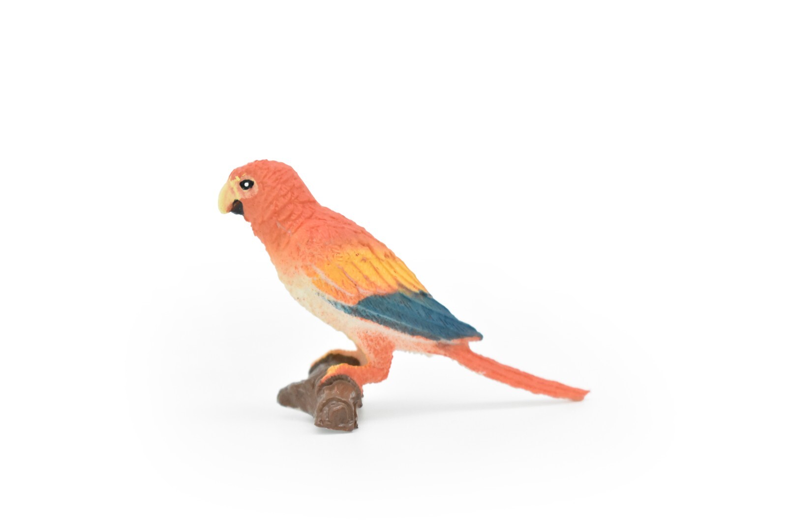Parrot, Very Nice Rubber Reproduction, Hand Painted Toy 2 1/2″ F617 B131