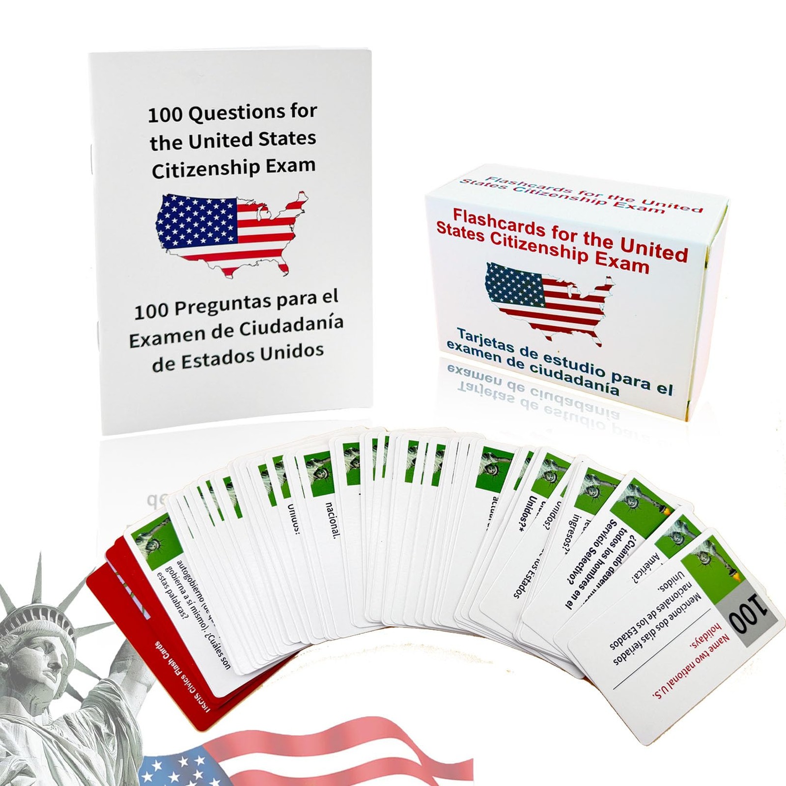 Tarjetas para La Ciudadania 2025 De Las 100 Preguntas，U.S. Flash Cards 2025