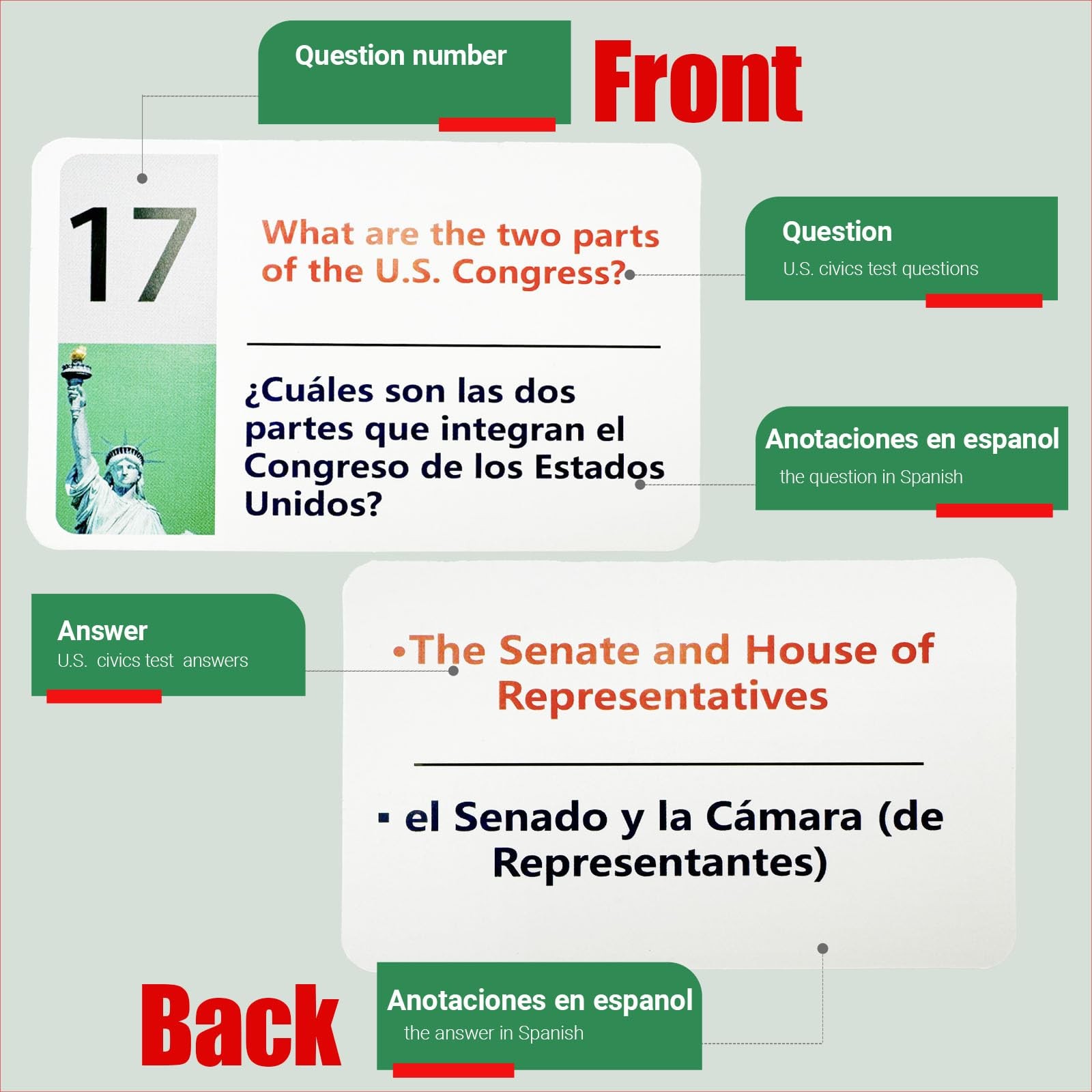 Tarjetas para La Ciudadania 2025 De Las 100 Preguntas，U.S. Flash Cards 2025