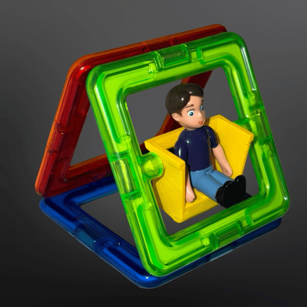 Magformers Boy Character 4 Pieces Add on Rainbow Colors STEM Building Toy B23
