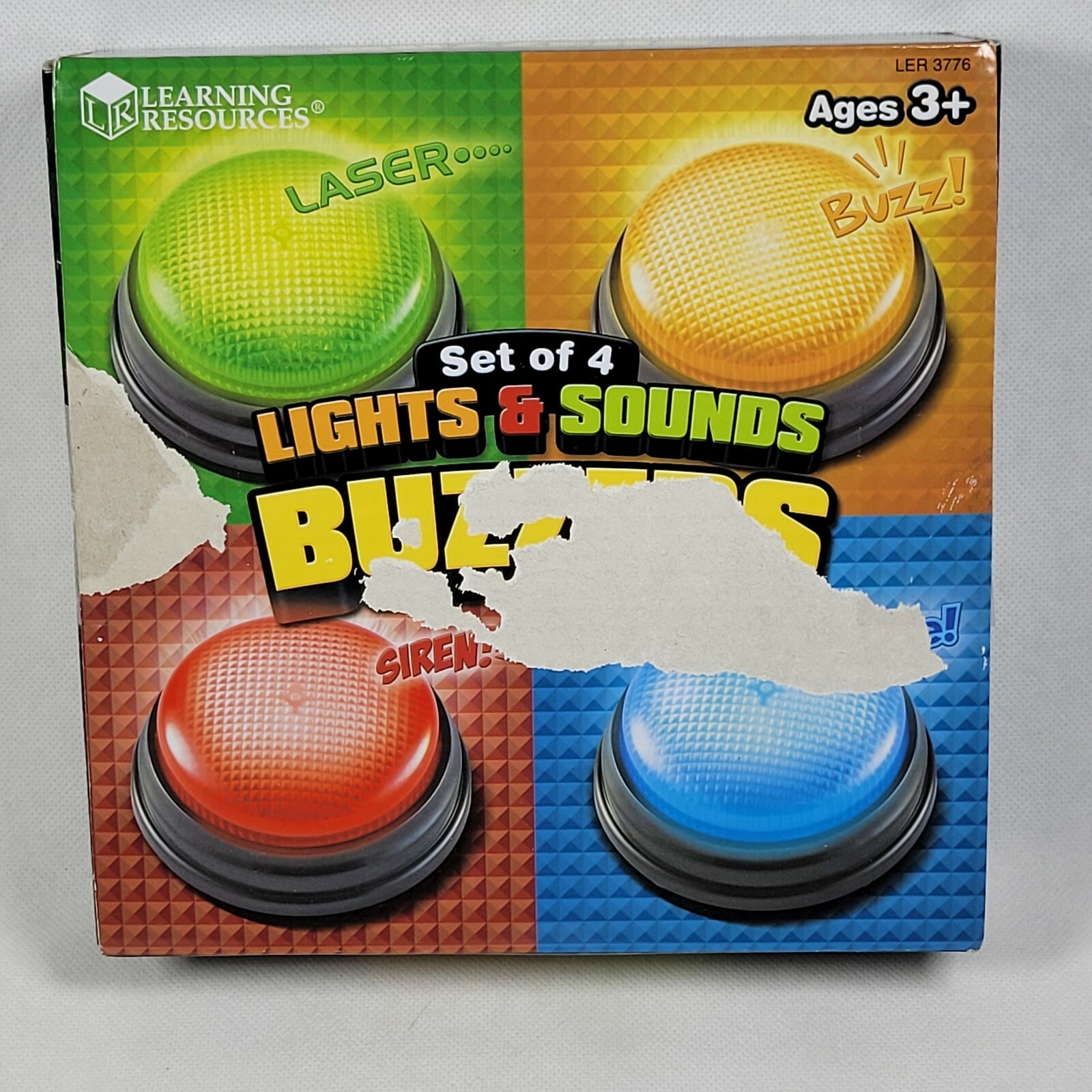 ANSWER BUZZERS BY LEARNING RESOURCES NIB NEVER USED 4 COLORS 4 SOUNDS LP