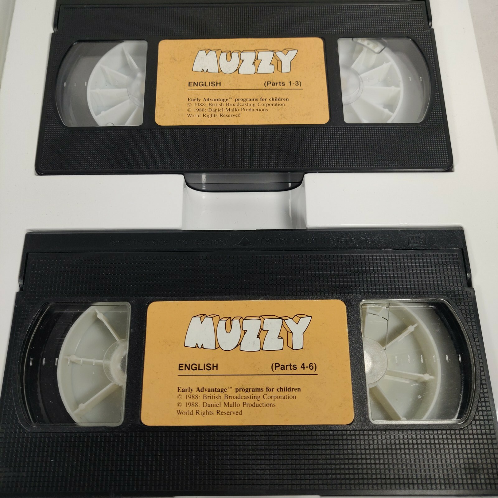 Muzzy I and II Video German Early Advantage BBC Language Courses 1990 VHS
