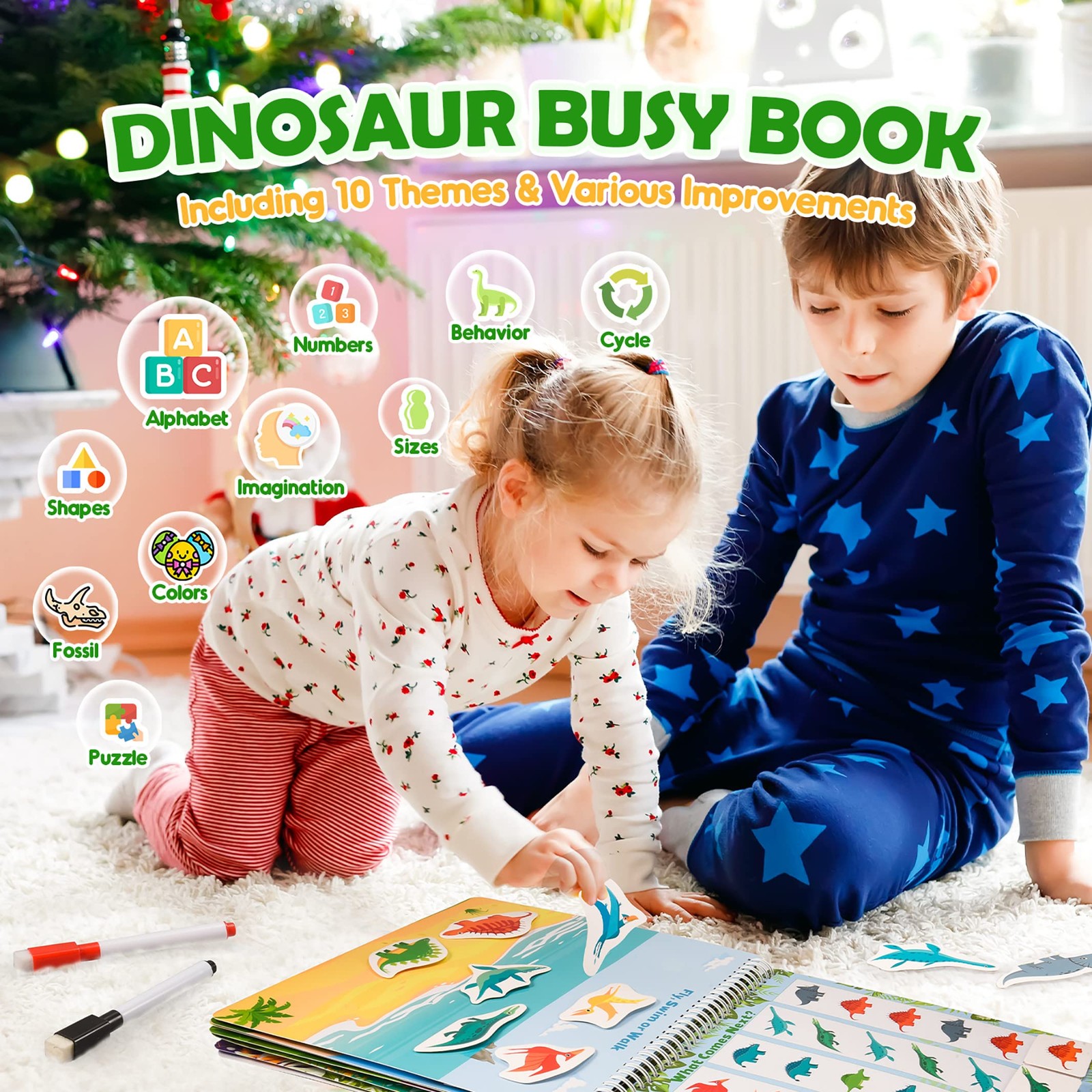 Dinosaur Toys for Kids 3-5, My Preschool Busy Book Montessori Toys for 3 4 5 …