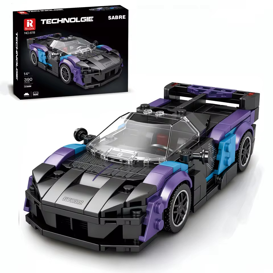SABRE Supercar Building Blocks Set, DIY Race Car Model Kit, Ideal Gift