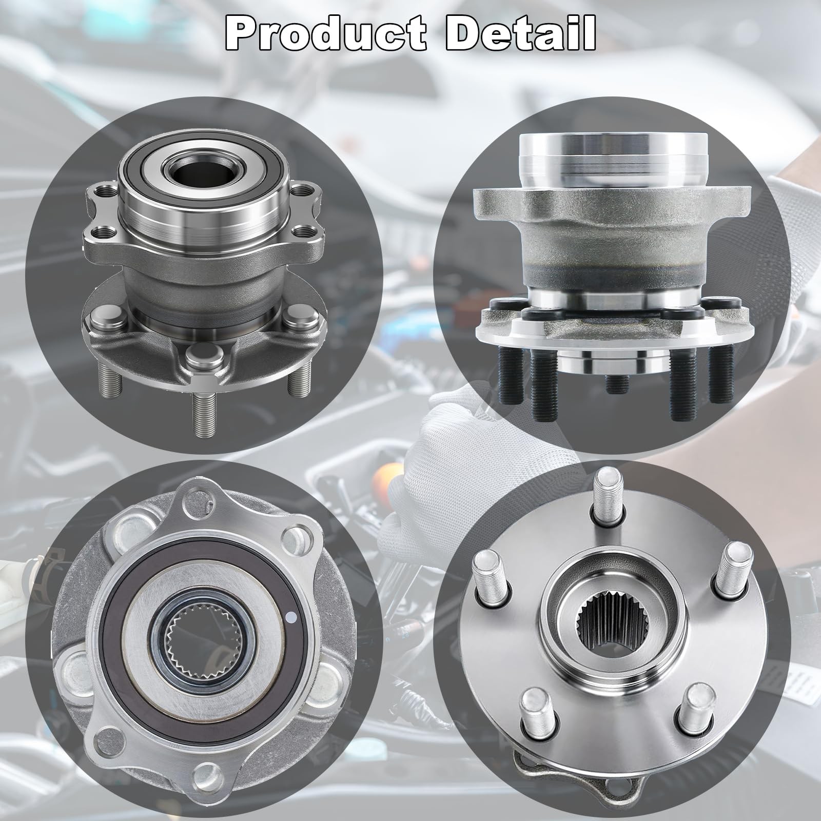 512518 2PC Rear Wheel Hub and Bearing Assembly for 2014-2018 Subaru Forester …