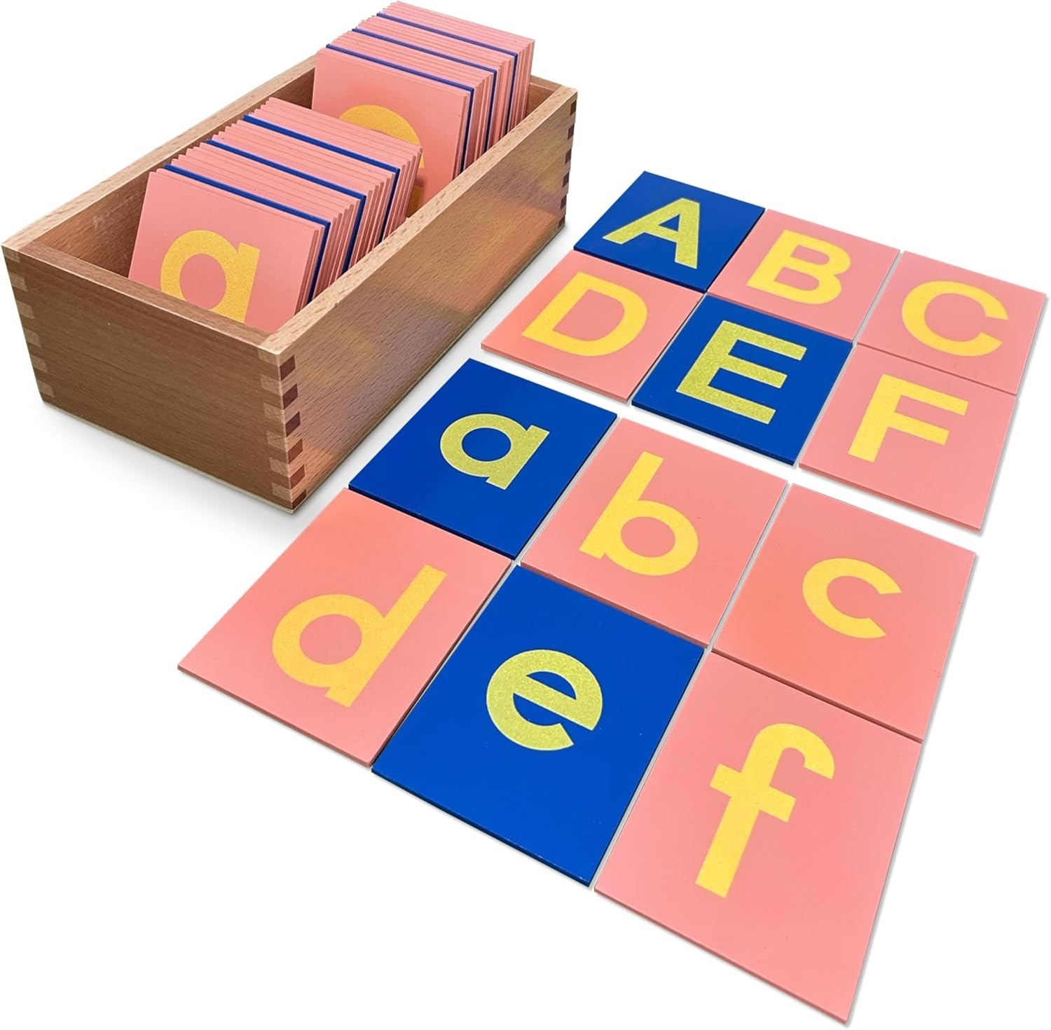 Montessori Sandpaper Letters | Lowercase And Uppercase | Pp Wood Tiles | Vowel C