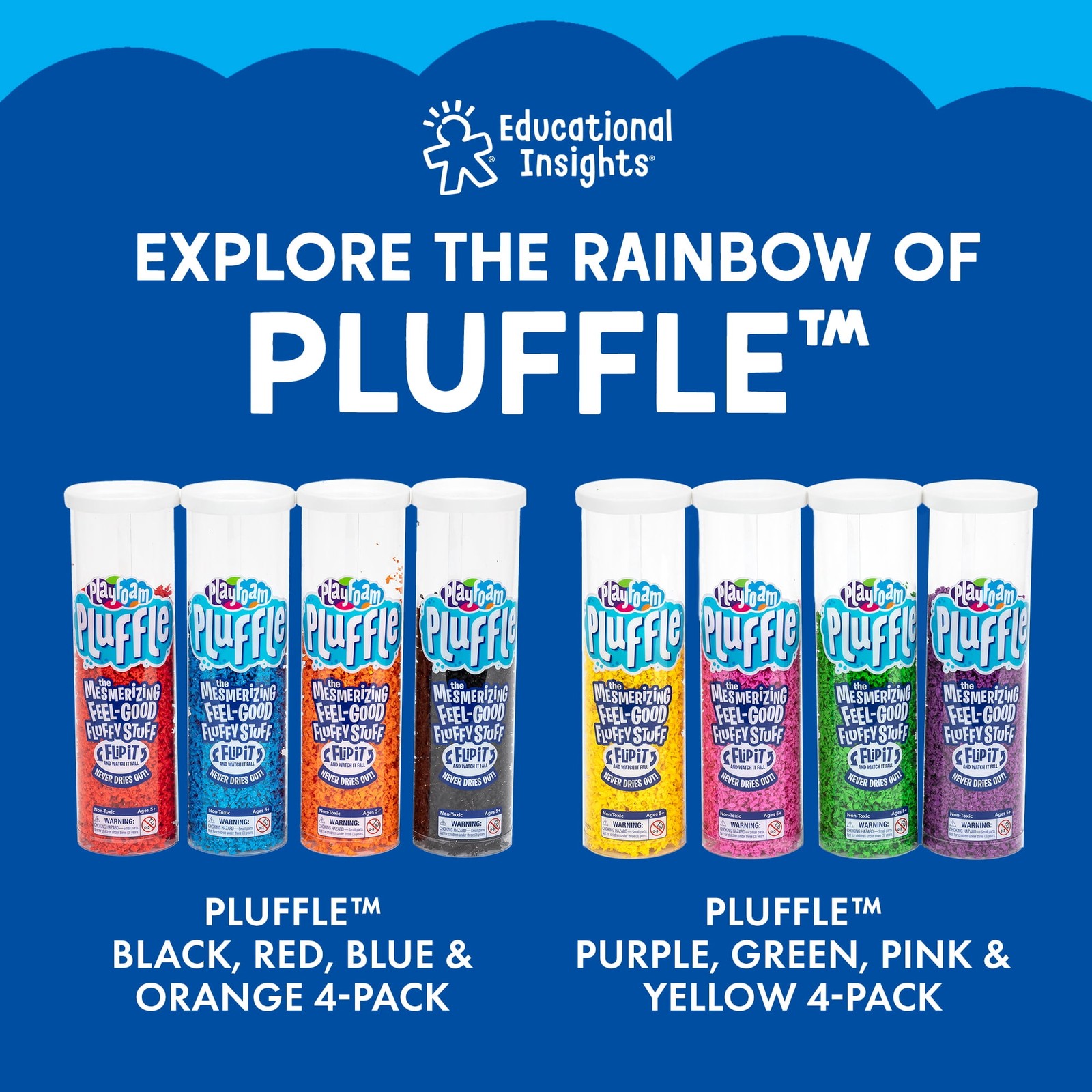 Educational Insights Pluffle® Ocean Sensory Set, Foam Slime Sensory Bin Filler