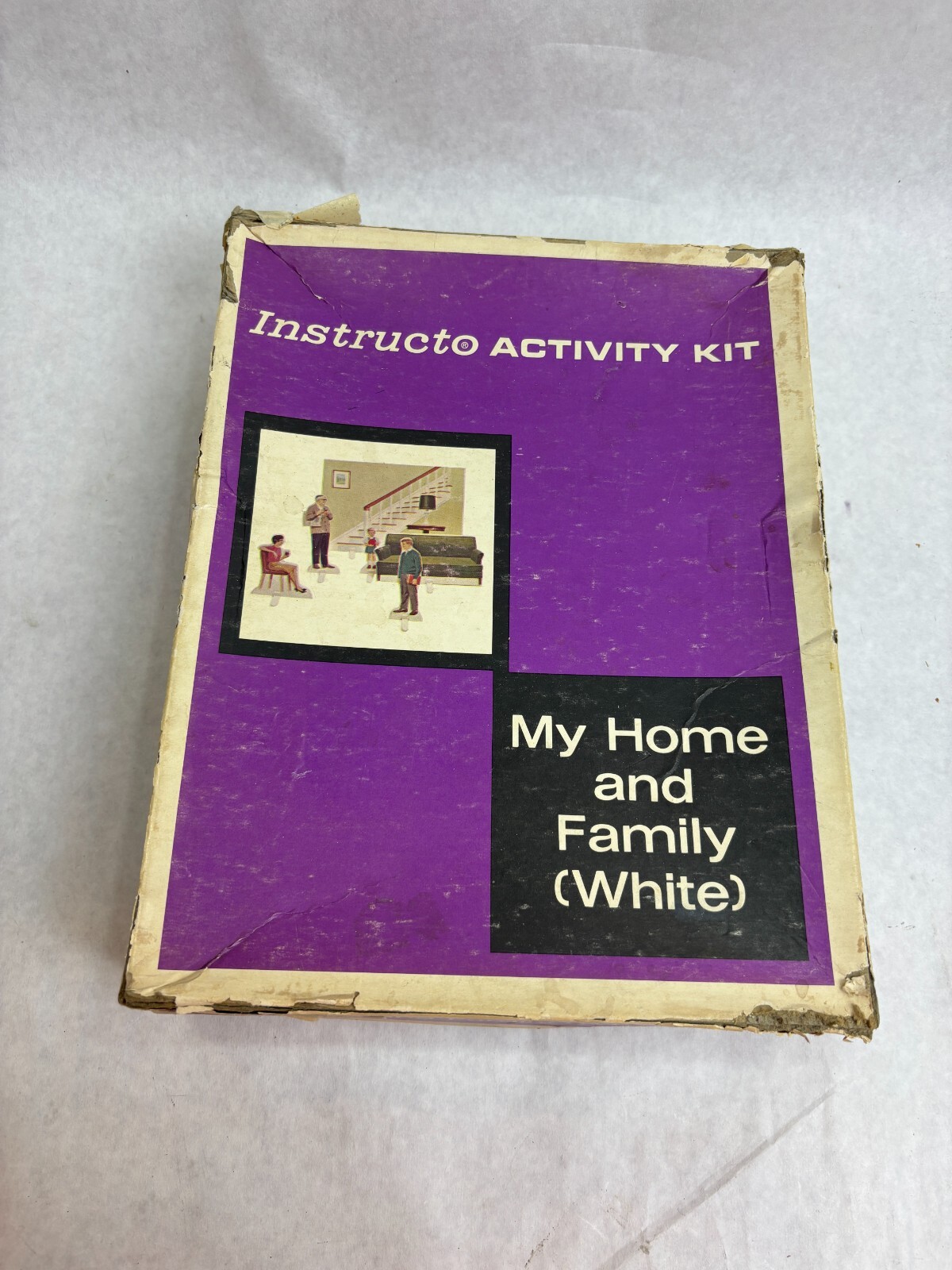 1966 Instructo Activity Kit My Home and Family (white) 1033 Cardboard Paper Doll