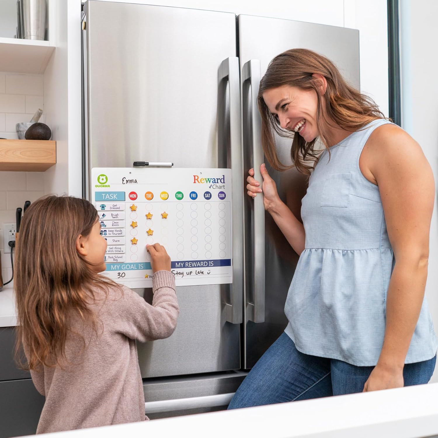 Magnetic Behavior Chore Chart for Kids at Home – Gift Reward Visual Schedule Cha