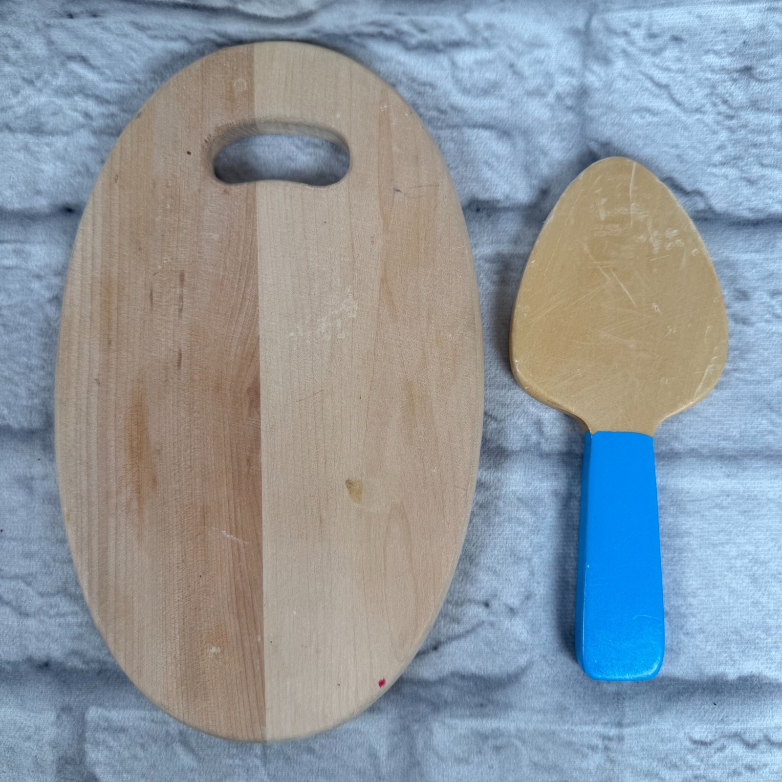 Wooden Food Play Set Pretend Vegetable Slice Cutting Board Kitchen Montessori