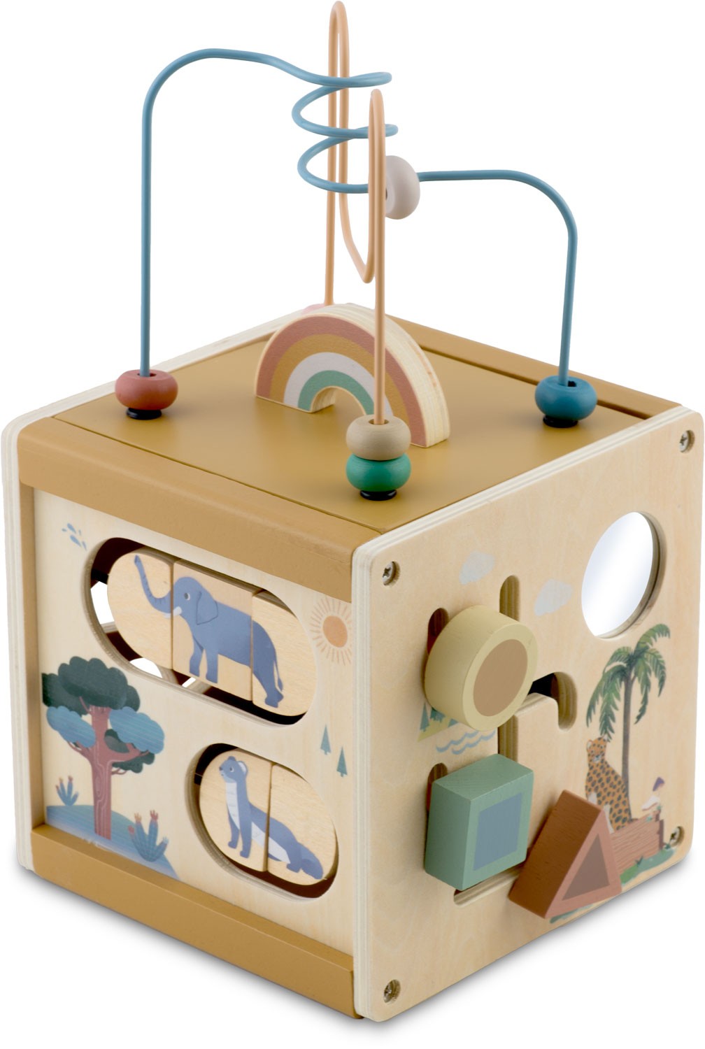 NK-861 Nukido Wooden Cube Sensory Toy