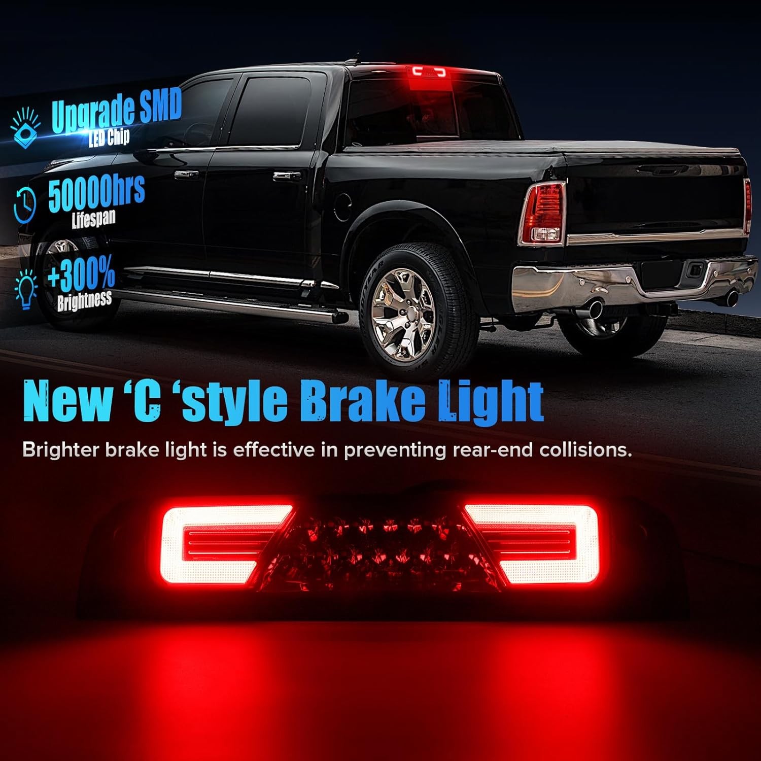 Ram 1500 2500 Smoked Third Brake Light Cargo