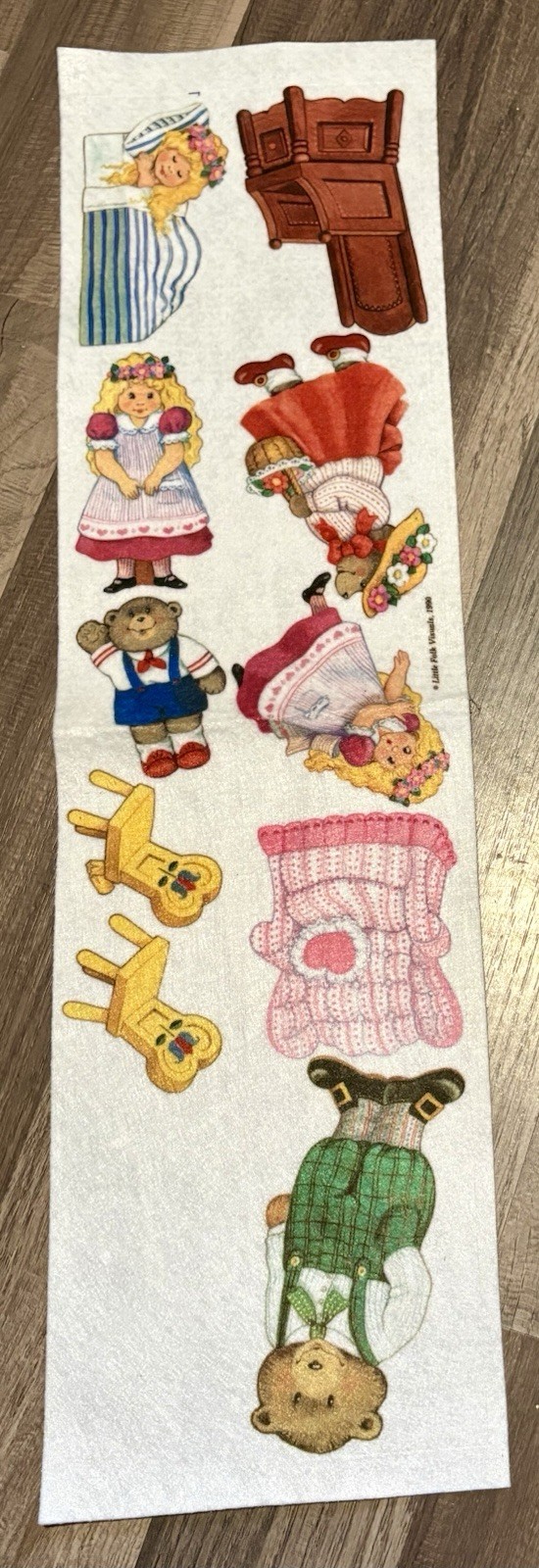 Vintage Little Folk Visuals Felt Wonders Flannel Goldilocks And The Three Bears