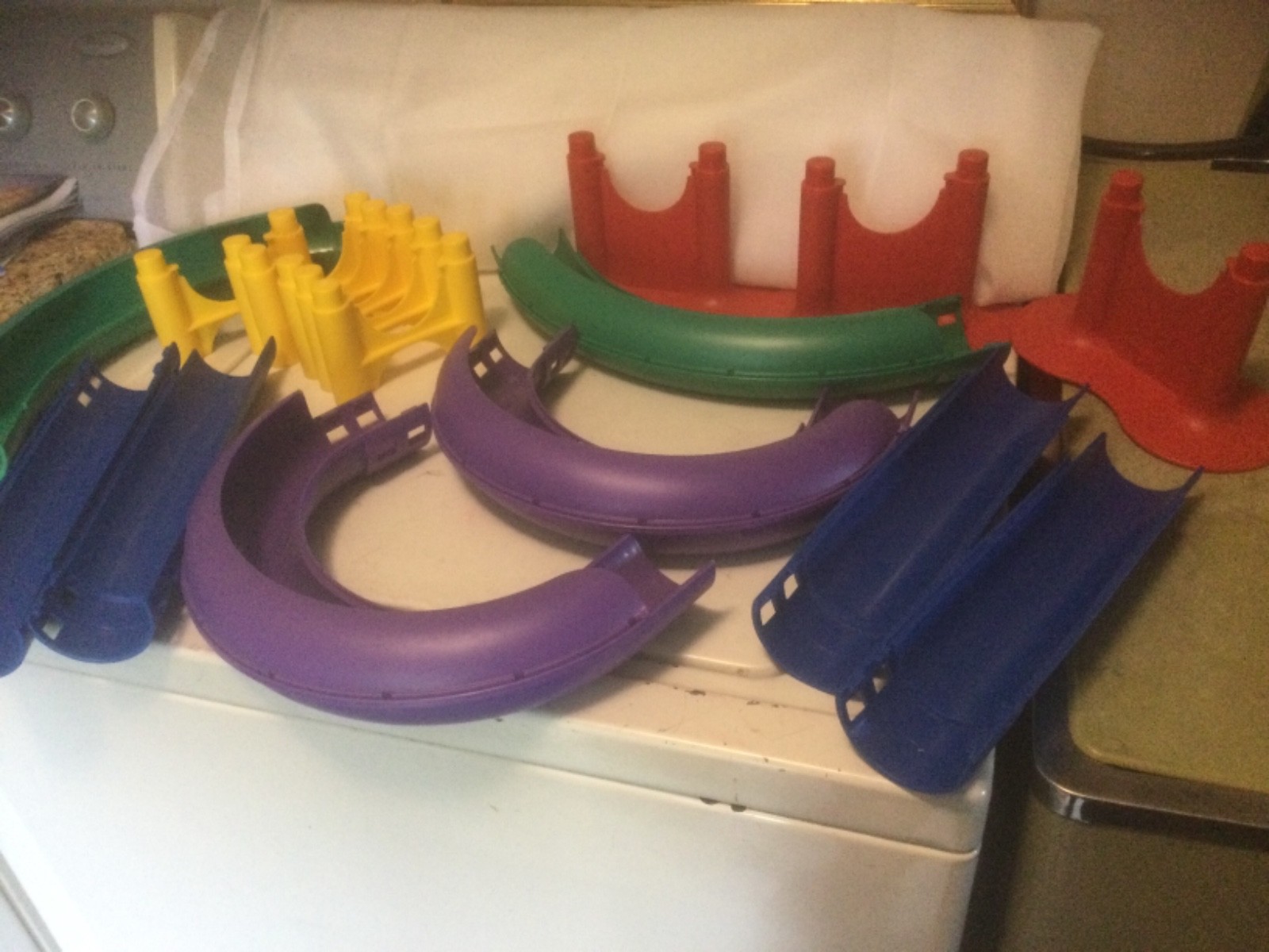 Stem Toy/LakeShore Educ.Suspension Marble Run,Ball/Car Track 17Lg.Pcs See video