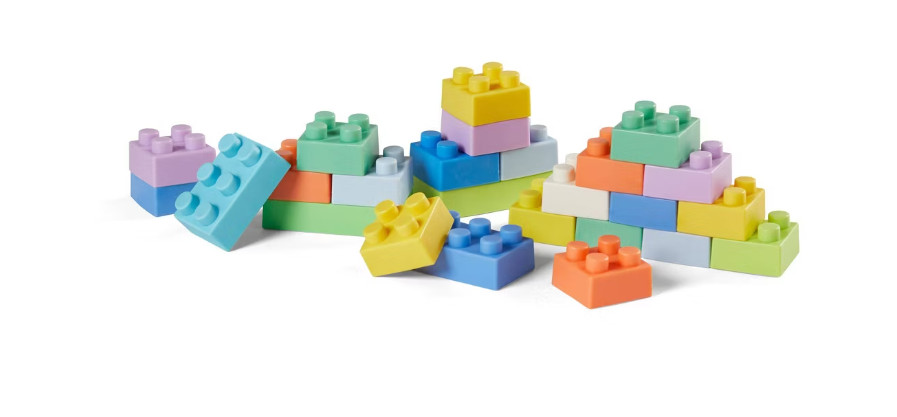 Infantino Super Soft Baby 1st Building Blocks Unisex Multicolor 25 Blocks