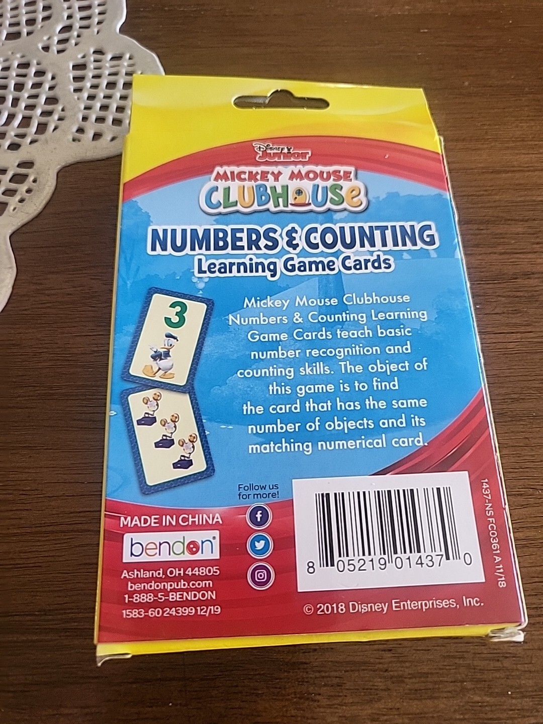 Disney Junior Mickey Mouse Learning Game Cards Numbers & Counting New In Box