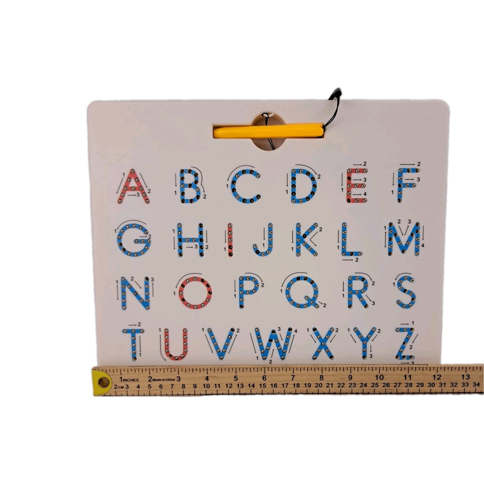 A To Z Magnatab Tablet And Magnetic Pen Lower And Upper Case Blue Red