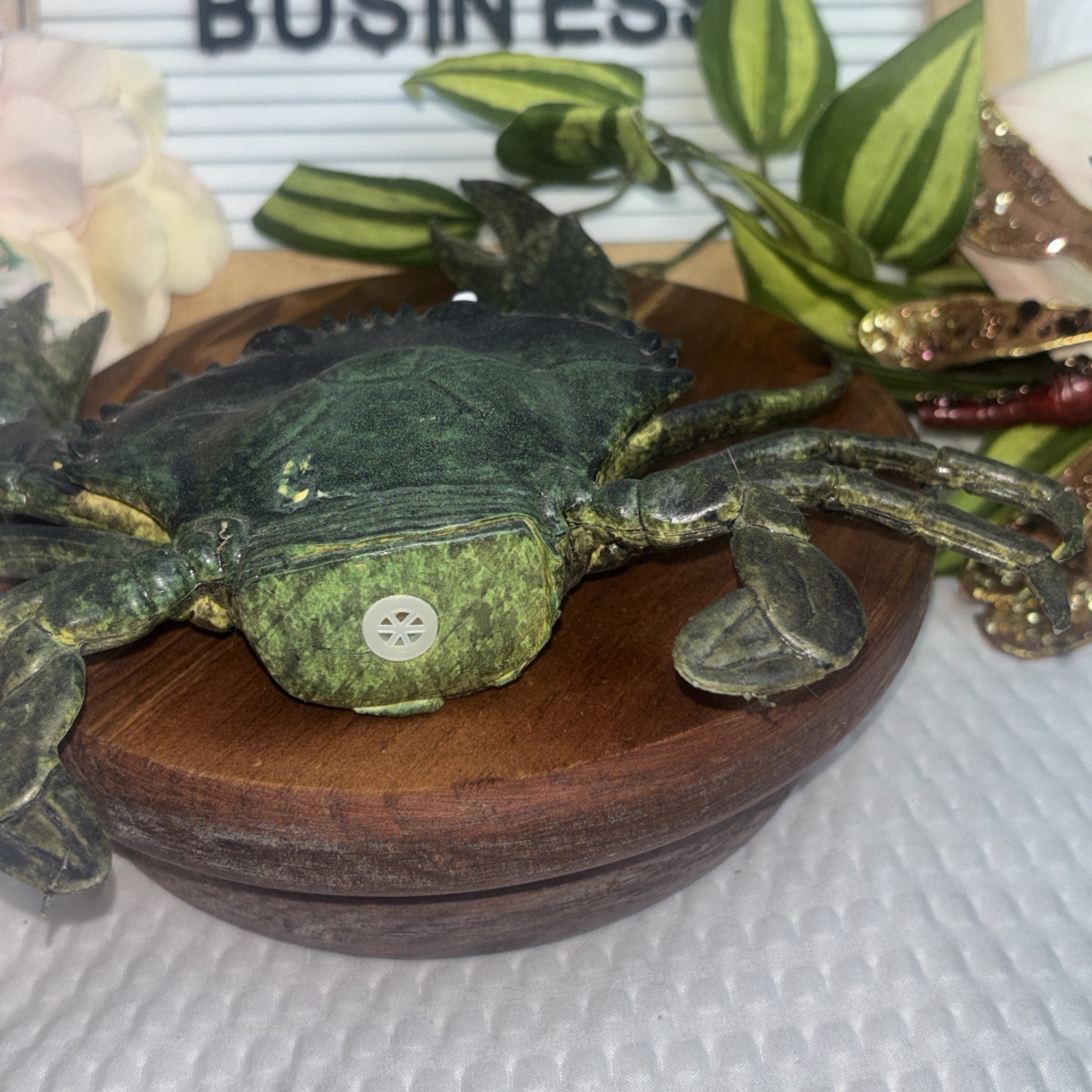 Mud Crab, With Squeak, Very Nice Rubber Replica 7″ F1765 B107