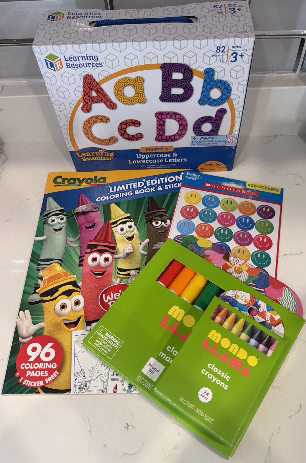 Preschool ABC Learning Activity Kit Magnetic Letters Coloring Book Markers