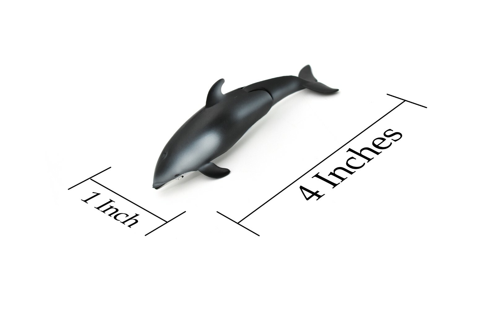 Dolphin, White Sided, With Moveable Parts, Quality Plastic Replica 4″ F095