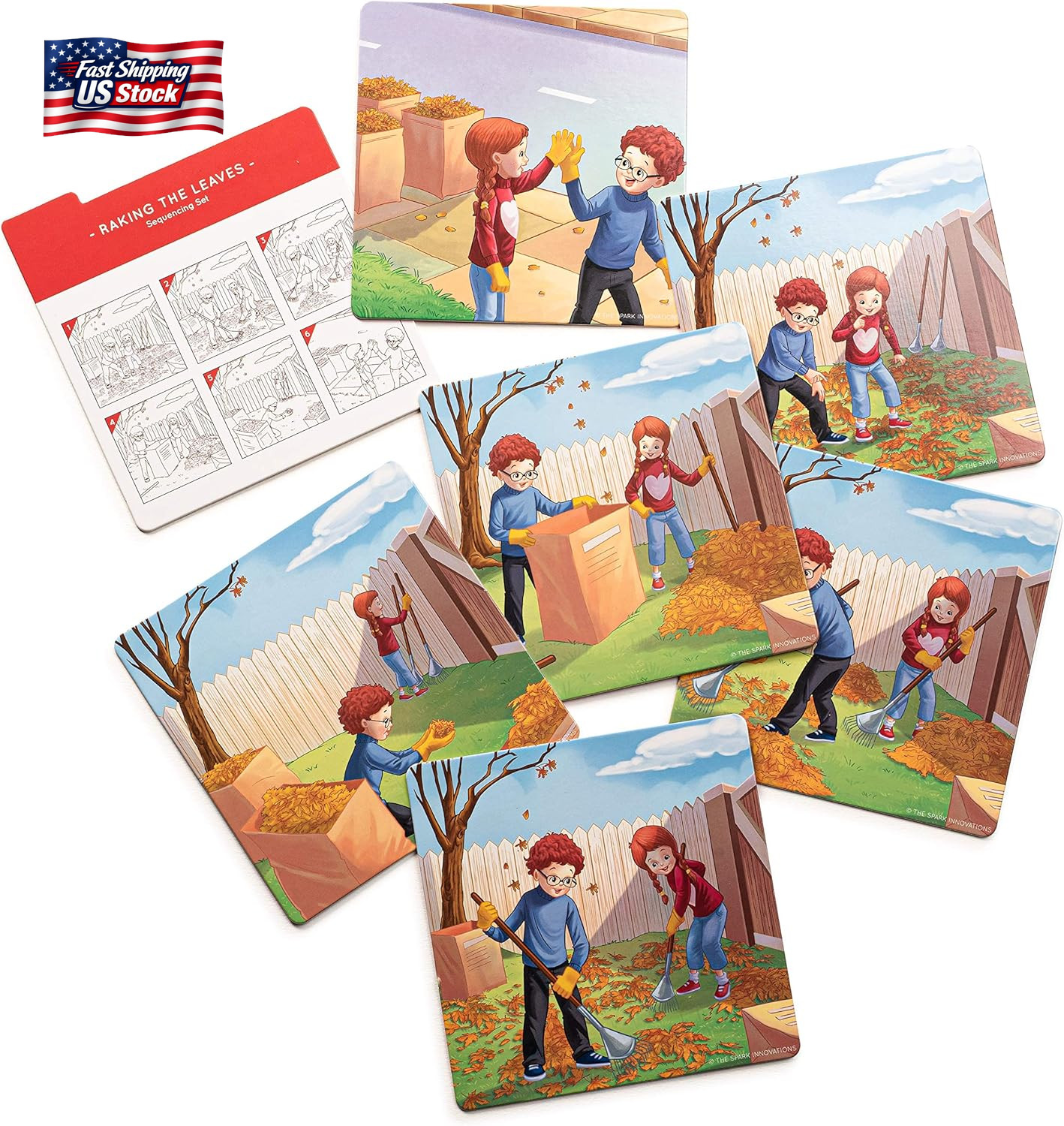 Sequence for Kids Cards, Speech Therapy Materials, Homeschool SEL, Autism, Tell