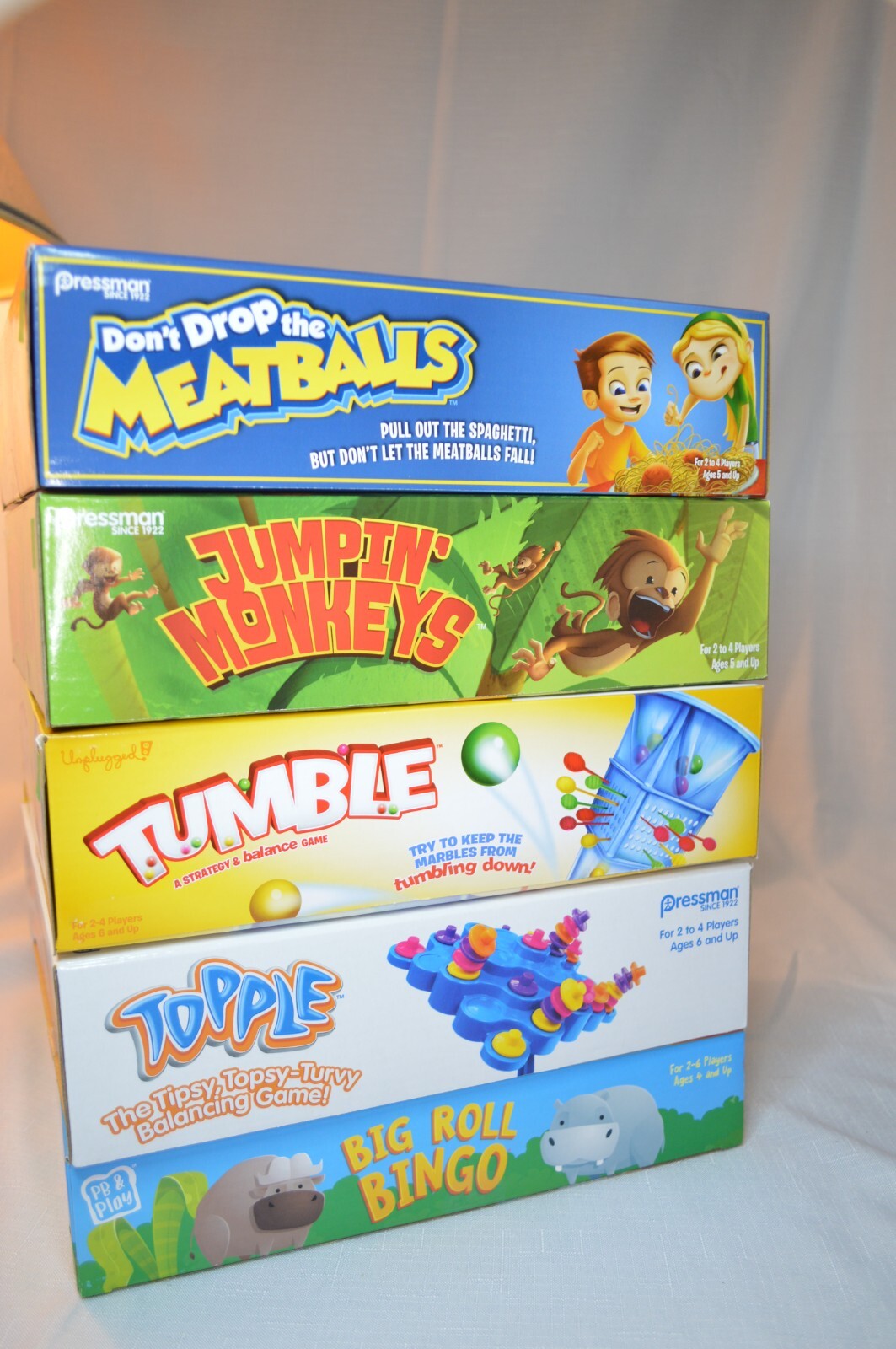 U PICK Game TOPPLE Meatballs Jumpin MONKEYS Big Roll BINGO TUMBLE Family NEW