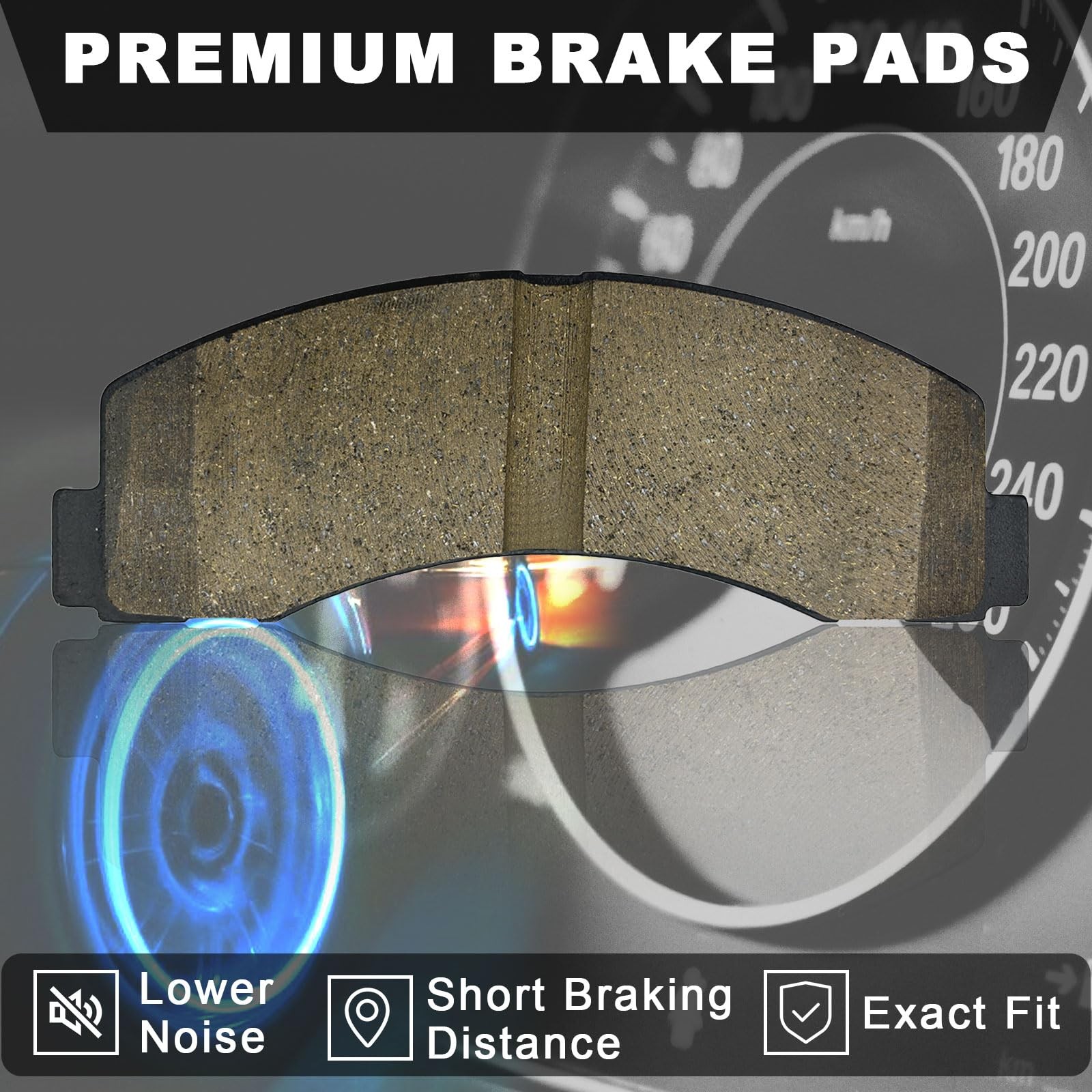 Front Rear Ceramic Brake Pads Kits fit brake pads for ford