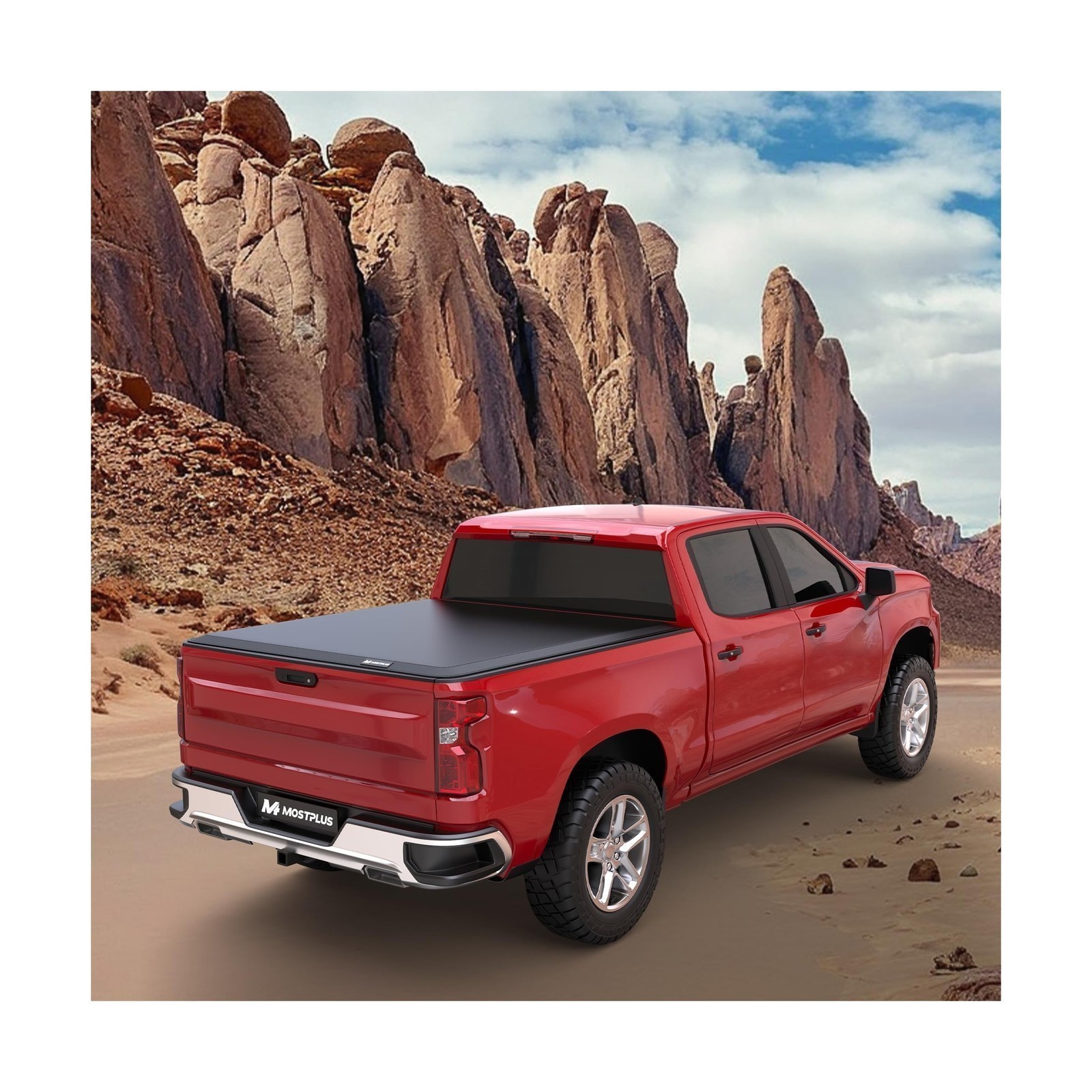 Roll-Up Tonneau Cover – Fit For Silverado/Sierra 2014-2018, 6.5/6.6 Ft Bed