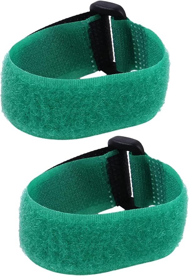 2Pcs Green Chicken Neckband Anti-Crowing Breathable Rooster Collar Adjustable