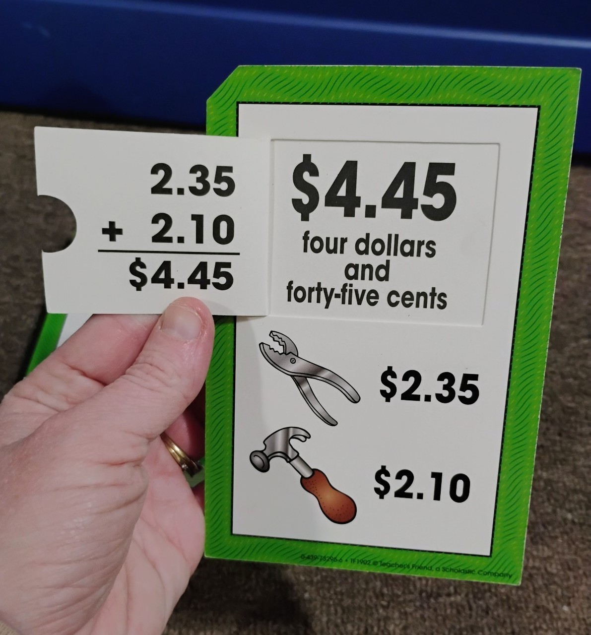 Scholastic Flip-Open Flash Cards Money & Telling Time COMPLETE