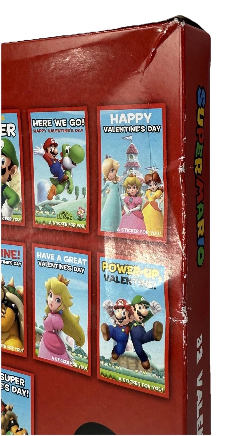 Super Mario Valentines 32 Cards 32 Stickers Nintendo Kids Classroom Gift 8 Desig